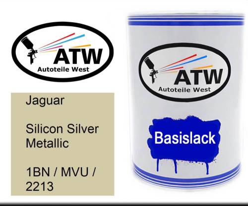 Jaguar, Silicon Silver Metallic, 1BN / MVU / 2213: 500ml Lackdose, von ATW Autoteile West.
